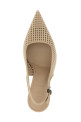 Net calf slingback Beige