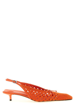 'Les Slingbacks Cubisto B' slingback orange