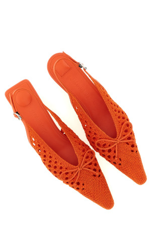'Les Slingbacks Cubisto B' slingback orange