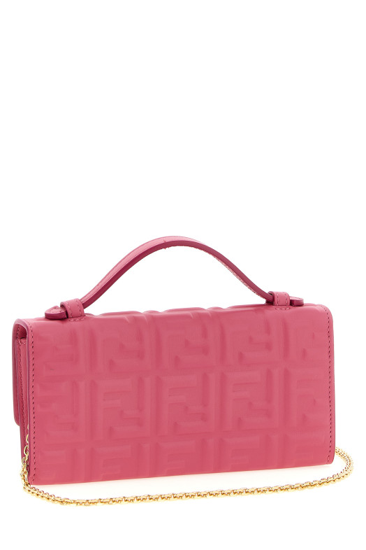 'Continental Baguette' wallet on chain Fuchsia
