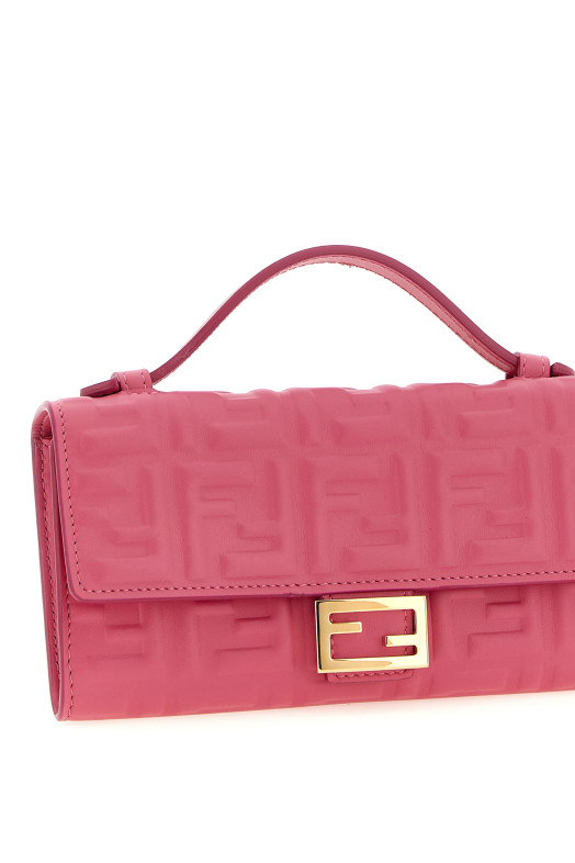 'Continental Baguette' wallet on chain Fuchsia