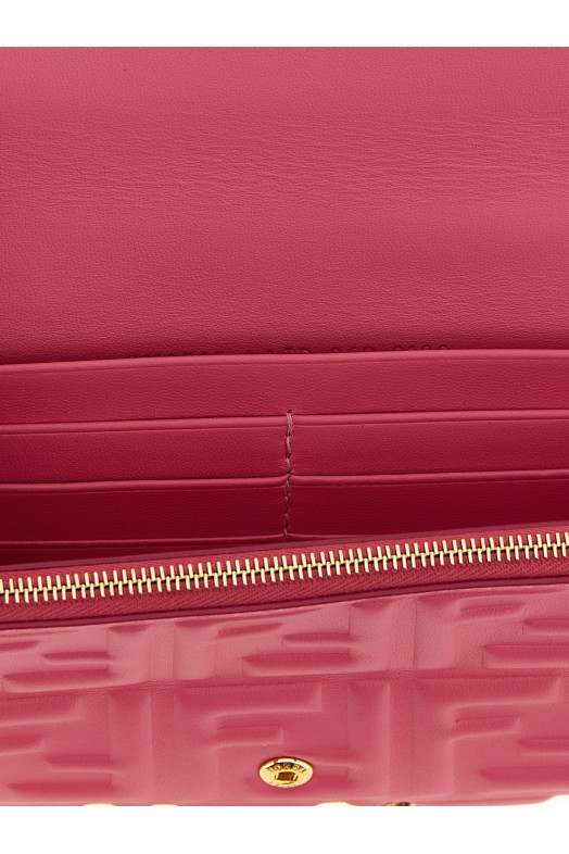 'Continental Baguette' wallet on chain Fuchsia