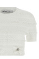 'Pointelle knit' top White