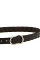 Braided leather belt Brown