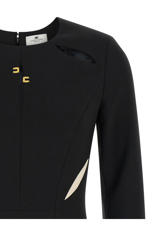 Sheath dress Black-grey