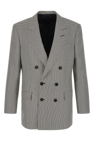 Jacquard blazer Black-grey