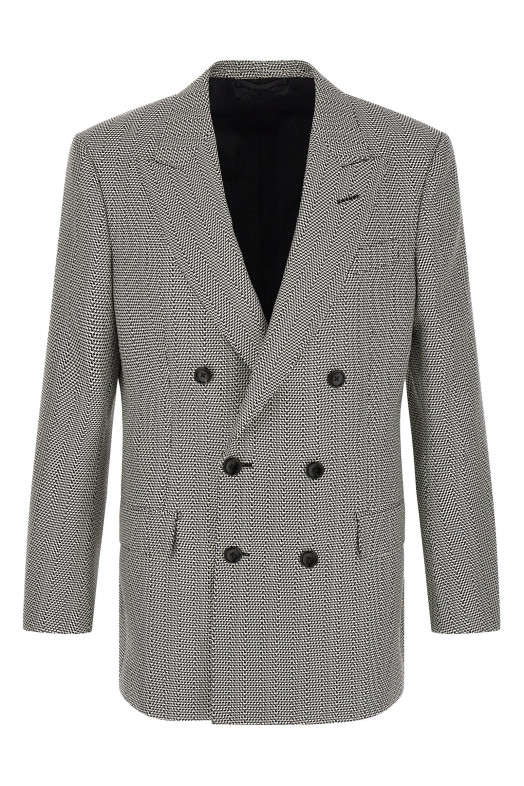 Jacquard blazer Black-grey