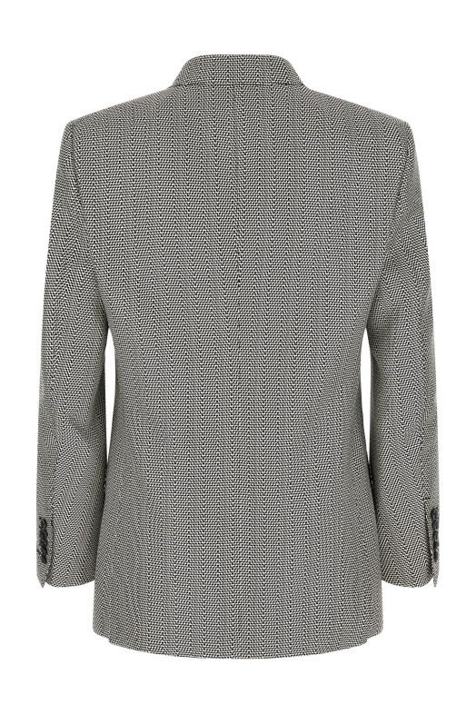Jacquard blazer Black-grey