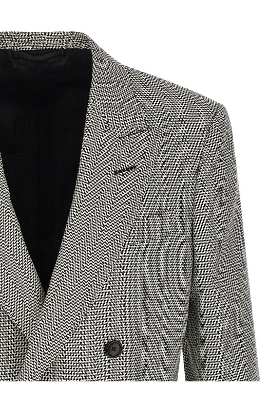 Jacquard blazer Black-grey