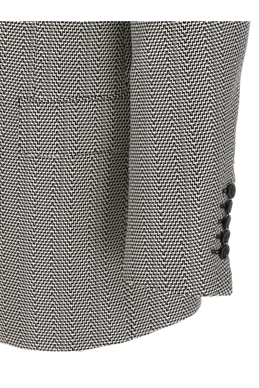 Jacquard blazer Black-grey