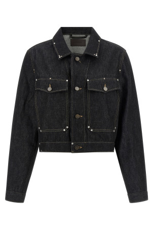 Denim blouson Black