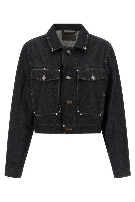 Denim blouson Black