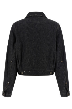 Denim blouson Black