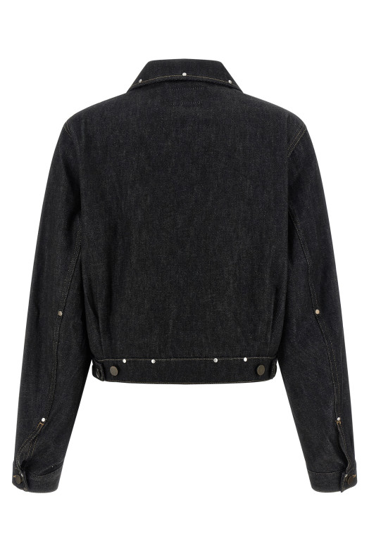 Denim blouson Black