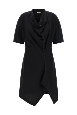 'Soft collar' dress Black