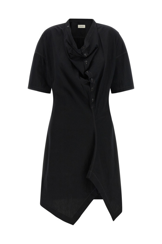 'Soft collar' dress Black