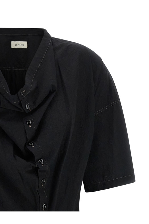 'Soft collar' dress Black