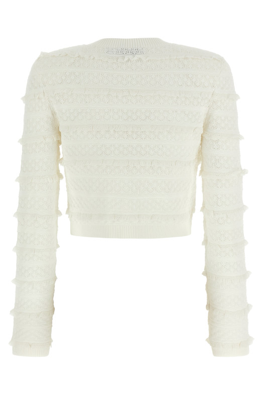 'Pointelle Diamante' cardigan White