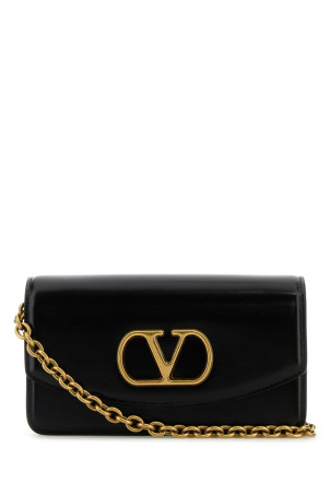 Black leather VLogo Signature shoulder bag Black VALENTINO GARAVANI (6W0B0R71GCB)