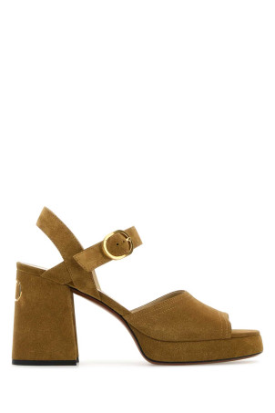 Mustard suede VLogo Signature sandals VALENTINO GARAVANI (7W2S0MI1DHU)