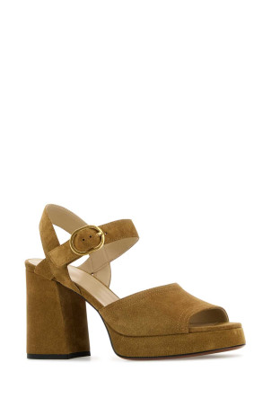 Mustard suede VLogo Signature sandals VALENTINO GARAVANI (7W2S0MI1DHU)