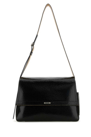 Black leather The Slouch crossbody bag ALEXANDER MCQUEEN (8044611AATT)