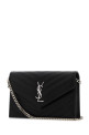 Black leather crossbody bag Black SAINT LAURENT (857605BOW02)