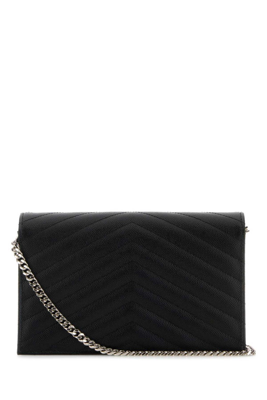 Black leather crossbody bag Black SAINT LAURENT (857605BOW02)
