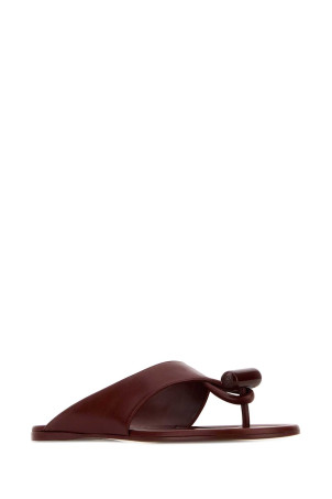 Burgundy leather Toggle thong slippers LOEWE (L815465XB9)