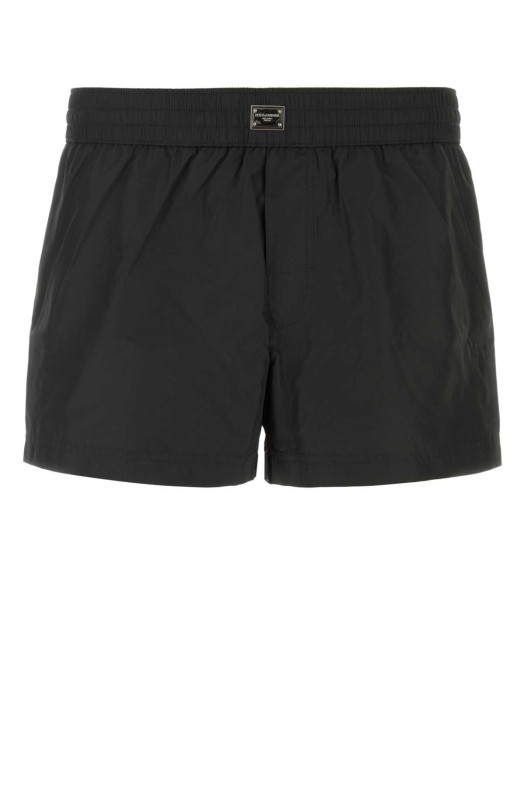 Black polyester swimming shorts Black DOLCE & GABBANA (M4F35TONR46)