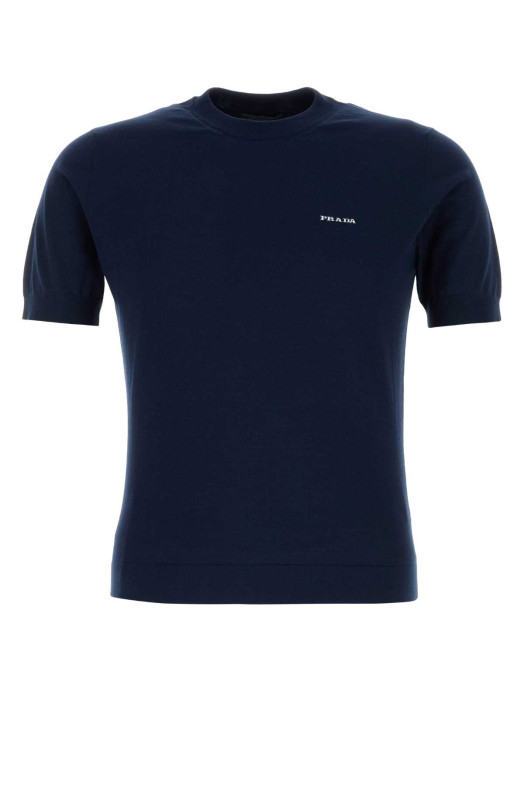 Navy blue cotton sweater Blue PRADA (UMF209SOOO1811)