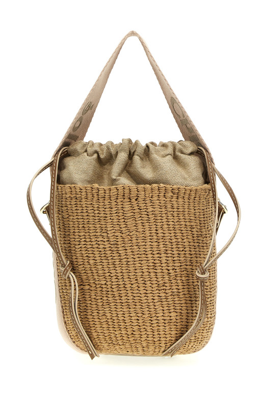 'Woody small bucket bag Beige