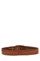 Braided leather belt Brown