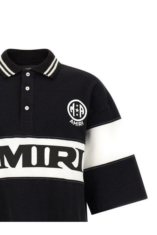 'Amiri Sport' polo shirt Black-grey
