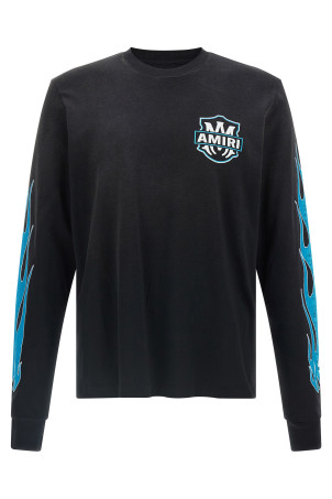 'Amiri Eagle Flames' T-shirt Black