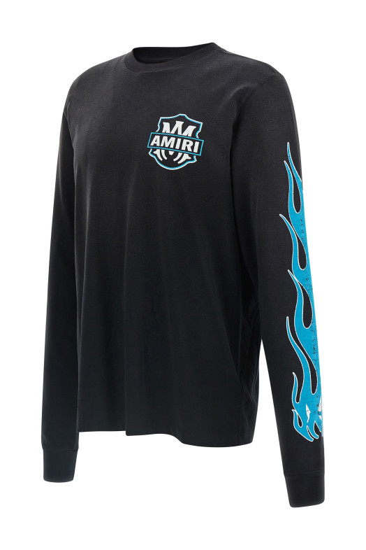 'Amiri Eagle Flames' T-shirt Black