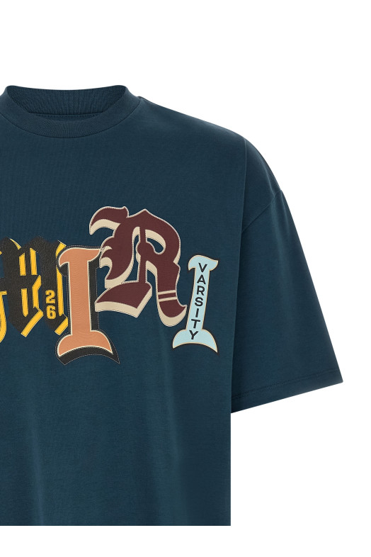 'Varsity Patch' T-shirt Blue