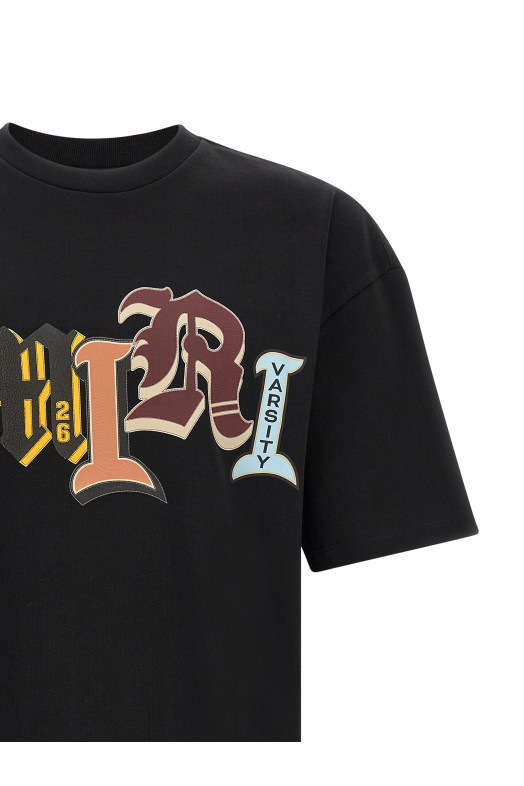 'Varsity Patch' T-shirt Black