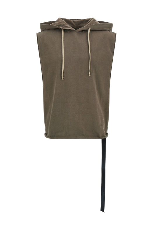 'Hooded Tunic' top Brown