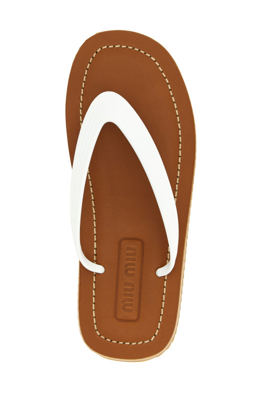 Logo thong sandals White