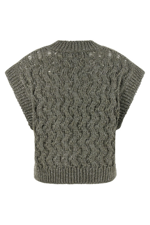 'Dazzling Cable' vest Green