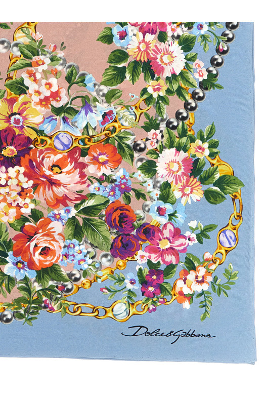 'Mazzolini di Fiori' scarf BLUE