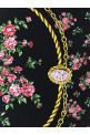 'Mazzolini di Rose' scarf Black