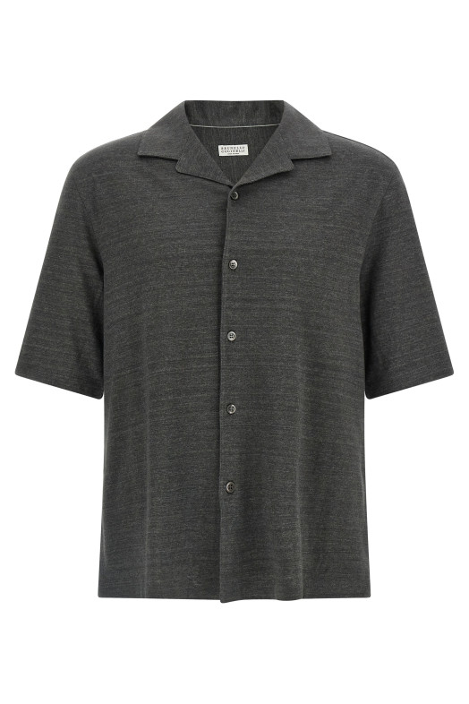 'camp' collar shirt Gray