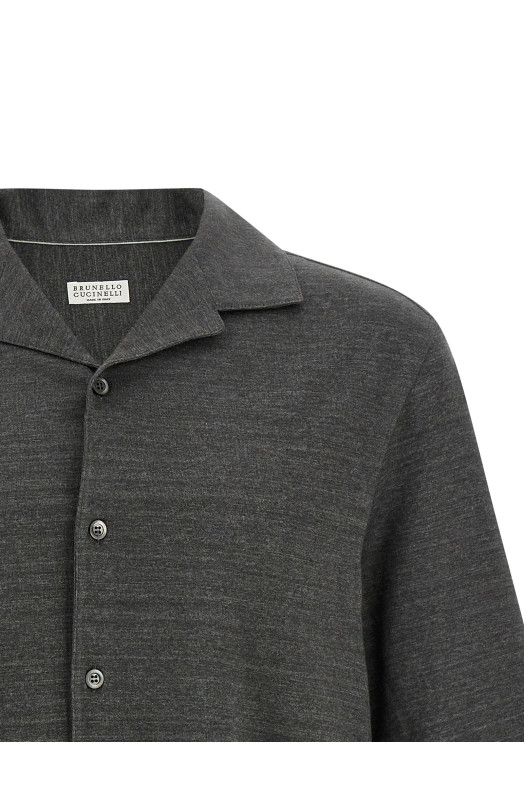 'camp' collar shirt Gray