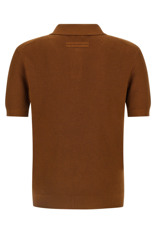 Premium cotton polo shirt Brown