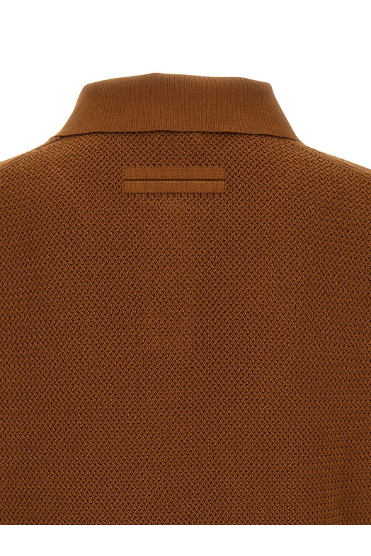 Premium cotton polo shirt Brown