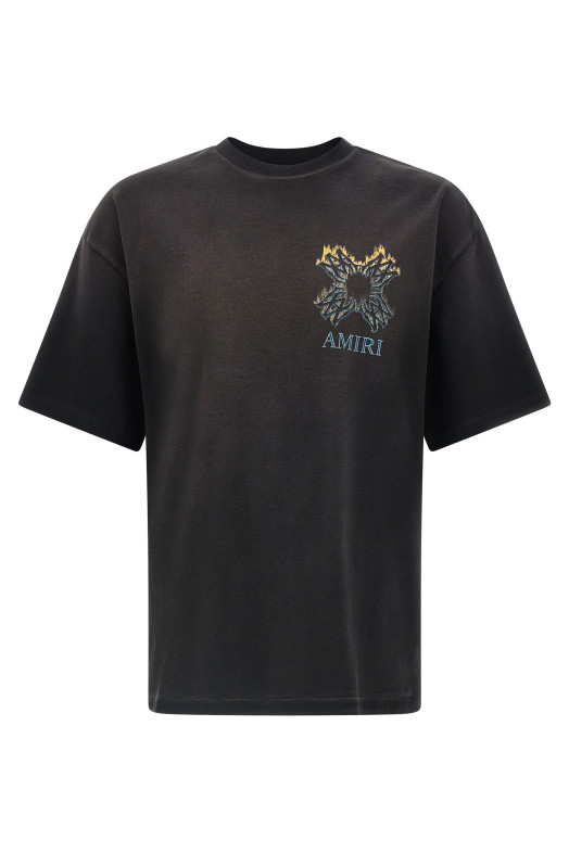 'MA Quad Flames' T-shirt Black