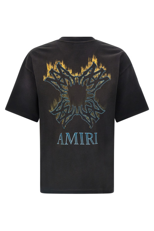 'MA Quad Flames' T-shirt Black