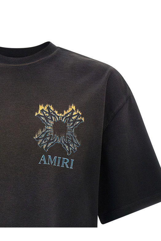 'MA Quad Flames' T-shirt Black